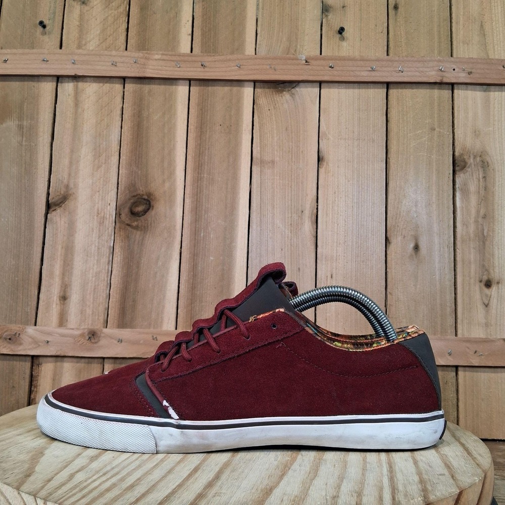 Radii‎ Lunchbox Shoes Mens 10.5 Red Suede Low Top Skate Sneakers